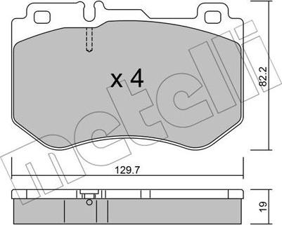 Metelli 22-1018-0 - Гальмівні колодки, дискові гальма autozip.com.ua