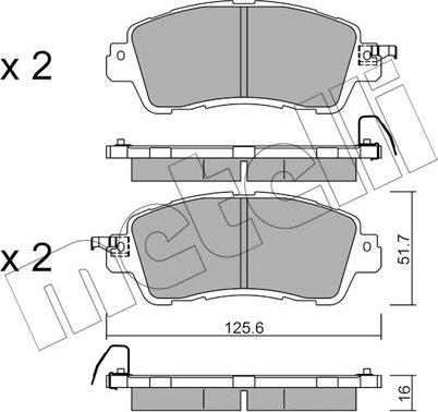 Metelli 22-1085-0 - Гальмівні колодки, дискові гальма autozip.com.ua