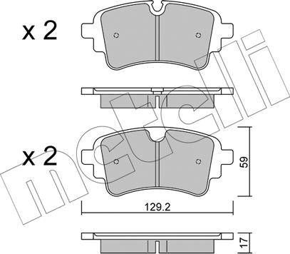 Metelli 22-1129-1 - Гальмівні колодки, дискові гальма autozip.com.ua