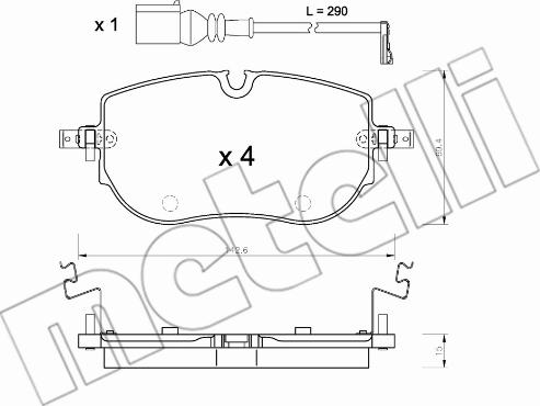 Metelli 22-1319-0 - Гальмівні колодки, дискові гальма autozip.com.ua