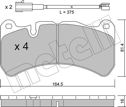 Metelli 22-1201-1 - Гальмівні колодки, дискові гальма autozip.com.ua