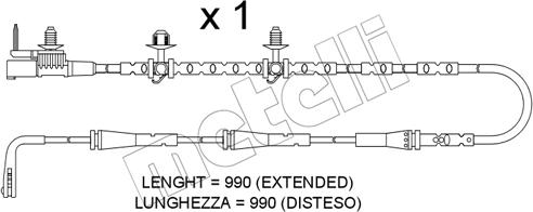 Metelli SU.402 - Сигналізатор, знос гальмівних колодок autozip.com.ua