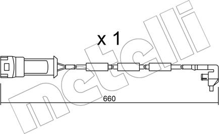 Metelli SU.090 - Сигналізатор, знос гальмівних колодок autozip.com.ua