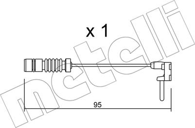 Metelli SU.011 - Сигналізатор, знос гальмівних колодок autozip.com.ua