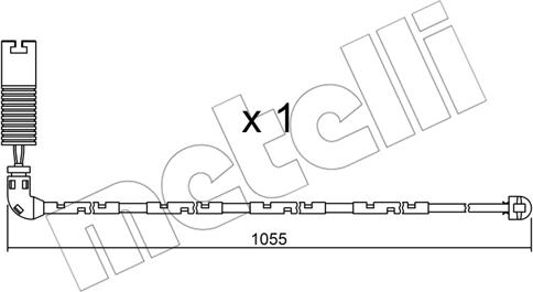 Metelli SU.196 - Сигналізатор, знос гальмівних колодок autozip.com.ua