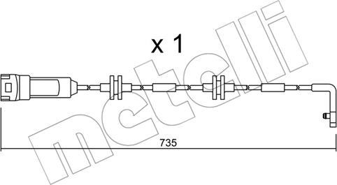 Metelli SU.144 - Сигналізатор, знос гальмівних колодок autozip.com.ua