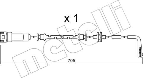 Metelli SU.146 - Сигналізатор, знос гальмівних колодок autozip.com.ua