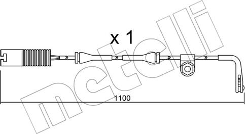 Metelli SU.148 - Сигналізатор, знос гальмівних колодок autozip.com.ua