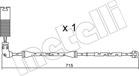 Metelli SU.155 - Сигналізатор, знос гальмівних колодок autozip.com.ua