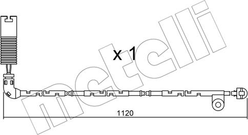 Metelli SU.156 - Сигналізатор, знос гальмівних колодок autozip.com.ua