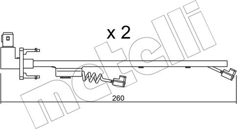 Metelli SU.184K - Сигналізатор, знос гальмівних колодок autozip.com.ua