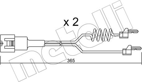 Metelli SU.180K - Сигналізатор, знос гальмівних колодок autozip.com.ua
