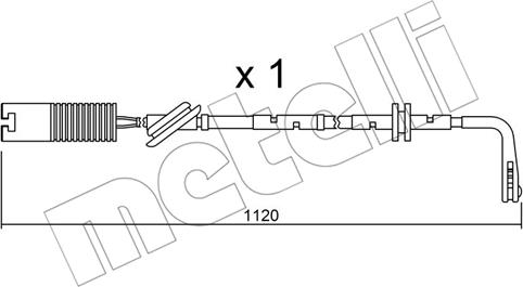Metelli SU.124 - Сигналізатор, знос гальмівних колодок autozip.com.ua
