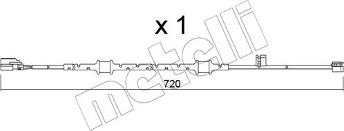 Metelli SU.394 - Сигналізатор, знос гальмівних колодок autozip.com.ua