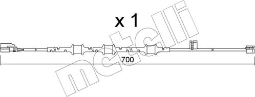 Metelli SU.395 - Сигналізатор, знос гальмівних колодок autozip.com.ua