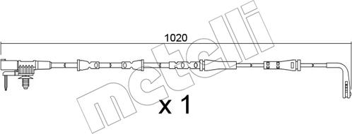 Metelli SU.393 - Сигналізатор, знос гальмівних колодок autozip.com.ua