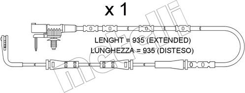 Metelli SU.392 - Сигналізатор, знос гальмівних колодок autozip.com.ua