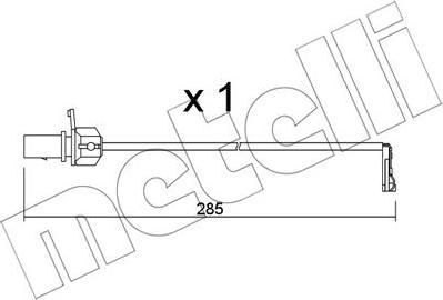 Metelli SU.345 - Сигналізатор, знос гальмівних колодок autozip.com.ua