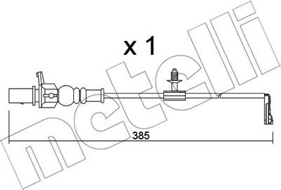 Metelli SU.348 - Сигналізатор, знос гальмівних колодок autozip.com.ua