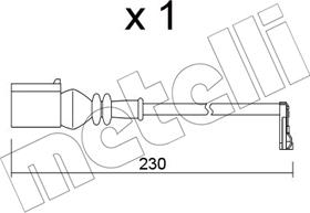 Metelli SU.364 - Сигналізатор, знос гальмівних колодок autozip.com.ua