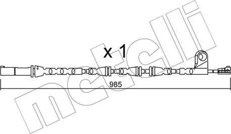 Metelli SU.309 - Сигналізатор, знос гальмівних колодок autozip.com.ua