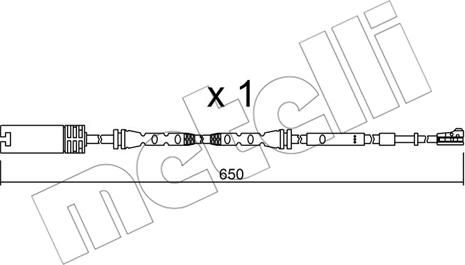 Metelli SU.304 - Сигналізатор, знос гальмівних колодок autozip.com.ua