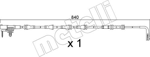 Metelli SU.383 - Сигналізатор, знос гальмівних колодок autozip.com.ua