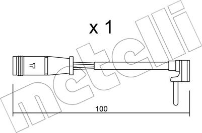 Metelli SU.330 - Сигналізатор, знос гальмівних колодок autozip.com.ua