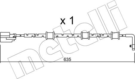Metelli SU.323 - Сигналізатор, знос гальмівних колодок autozip.com.ua