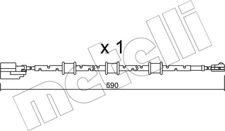 Metelli SU.322 - Сигналізатор, знос гальмівних колодок autozip.com.ua