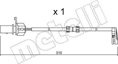 Metelli SU.290 - Сигналізатор, знос гальмівних колодок autozip.com.ua