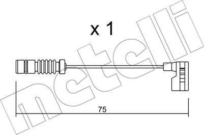 Metelli SU.251 - Сигналізатор, знос гальмівних колодок autozip.com.ua