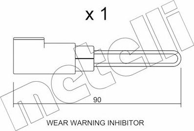 Metelli SU.258 - Сигналізатор, знос гальмівних колодок autozip.com.ua