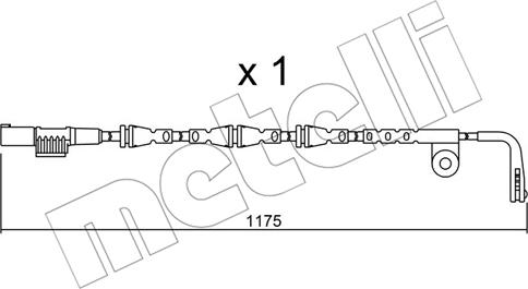 Metelli SU.253 - Сигналізатор, знос гальмівних колодок autozip.com.ua