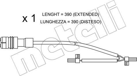 Metelli SU.264 - Сигналізатор, знос гальмівних колодок autozip.com.ua