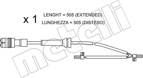 Metelli SU.265 - Сигналізатор, знос гальмівних колодок autozip.com.ua