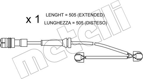 Metelli SU.266 - Сигналізатор, знос гальмівних колодок autozip.com.ua