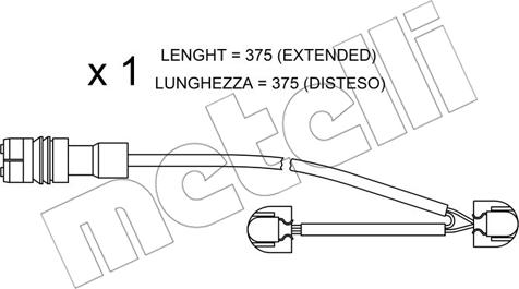 Metelli SU.267 - Сигналізатор, знос гальмівних колодок autozip.com.ua