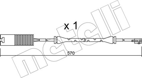 Metelli SU.208 - Сигналізатор, знос гальмівних колодок autozip.com.ua