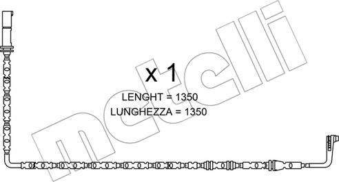 Metelli SU.286 - Сигналізатор, знос гальмівних колодок autozip.com.ua