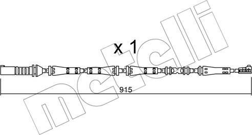 Metelli SU.287 - Сигналізатор, знос гальмівних колодок autozip.com.ua