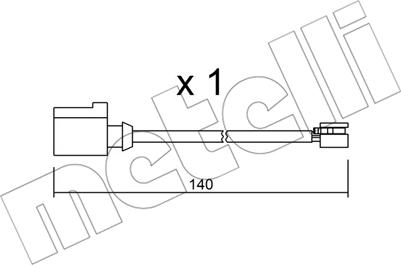 Metelli SU.274 - Сигналізатор, знос гальмівних колодок autozip.com.ua