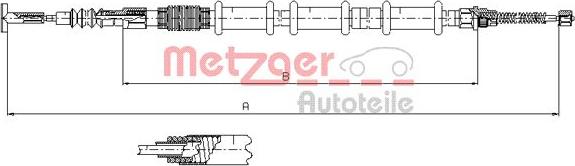 Metzger 491.11 - Трос, гальмівна система autozip.com.ua