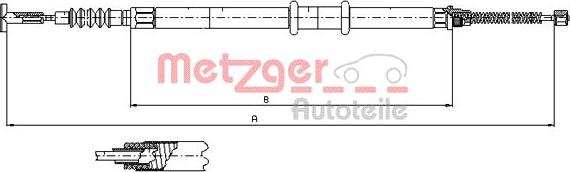 Metzger 491.12 - Трос, гальмівна система autozip.com.ua