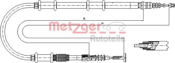 Metzger 491.21 - Трос, гальмівна система autozip.com.ua