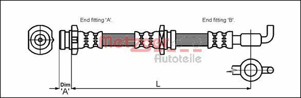 Metzger 4114760 - Гальмівний шланг autozip.com.ua