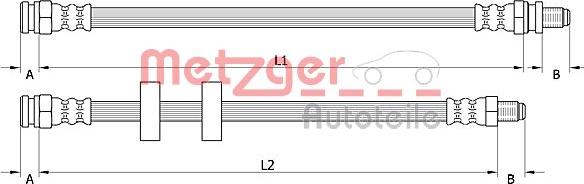 Metzger 4110995 - Гальмівний шланг autozip.com.ua