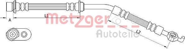 Metzger 4110967 - Гальмівний шланг autozip.com.ua