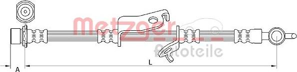 Metzger 4110972 - Гальмівний шланг autozip.com.ua