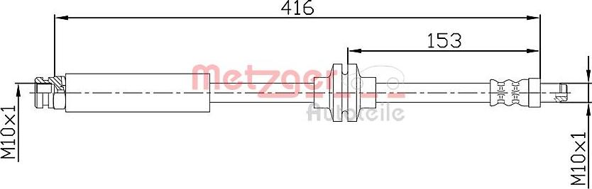 Metzger 4110475 - Гальмівний шланг autozip.com.ua